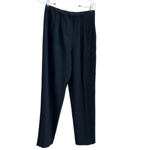 Coldwater Creek Classic Fit Pants, Black Slacks Pull On Side Zip Size 10
